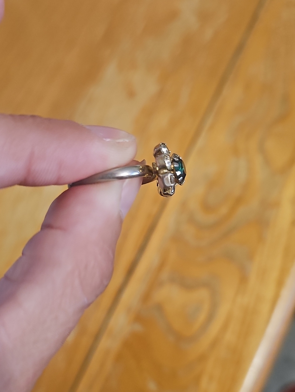 Vintage Adjustable Rhinestone Ring - Picture 6 of 7